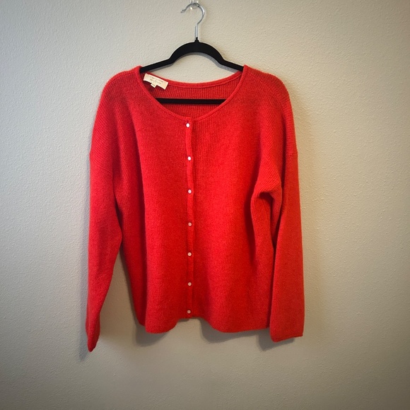 SEZANE GASPARD CARDIGAN - Red XXXL - Picture 2 of 5